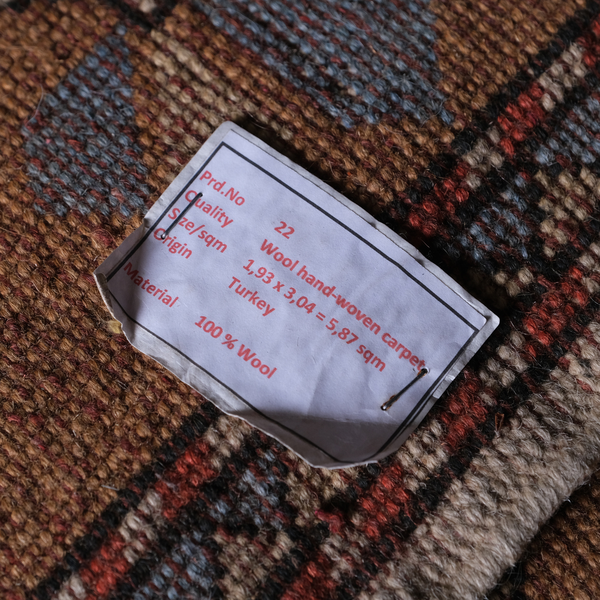 1610 特大 トルコ製 ヴィンテージ 手織りパイルウールラグ | REFACTORY